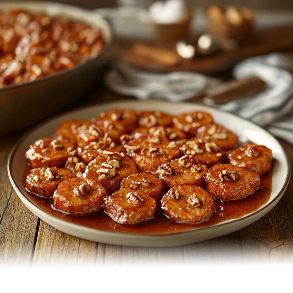 Southern Candied Yams baked to perfection with caramelized syrup, a classic Southern side dish for holidays